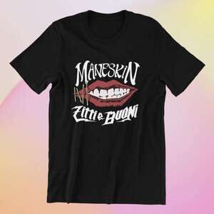 Maneskin Band Black Music Fan Eurovision Rock Style T-Shirt